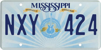 MS license plate NXY424