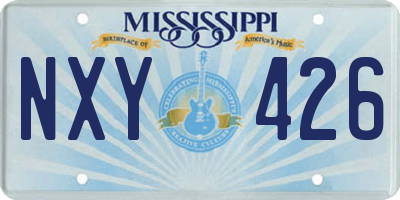 MS license plate NXY426