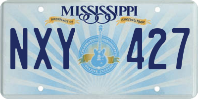 MS license plate NXY427