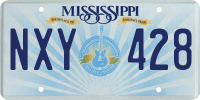 MS license plate NXY428