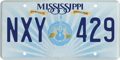 MS license plate NXY429