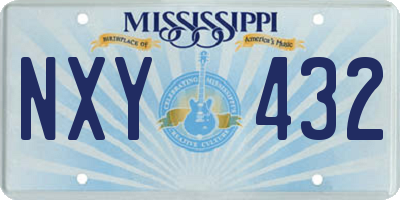 MS license plate NXY432