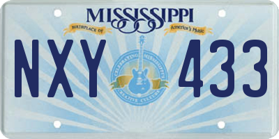 MS license plate NXY433