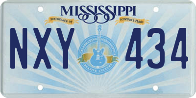 MS license plate NXY434