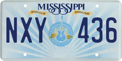 MS license plate NXY436