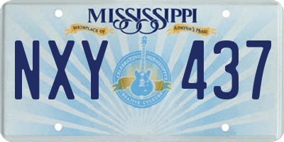 MS license plate NXY437