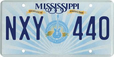 MS license plate NXY440