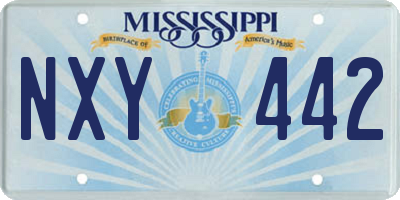 MS license plate NXY442