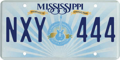 MS license plate NXY444