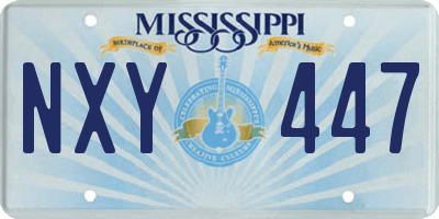 MS license plate NXY447