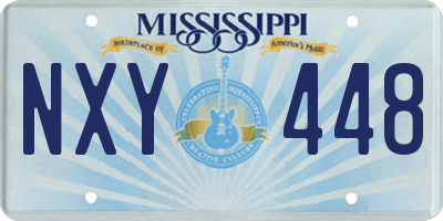 MS license plate NXY448