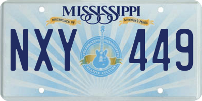 MS license plate NXY449