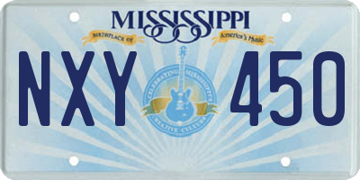 MS license plate NXY450