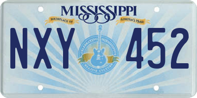 MS license plate NXY452
