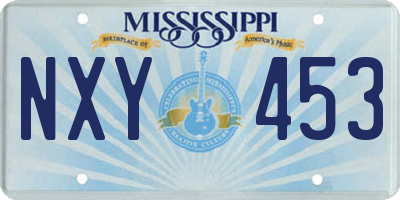 MS license plate NXY453
