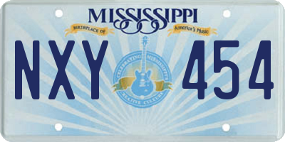 MS license plate NXY454