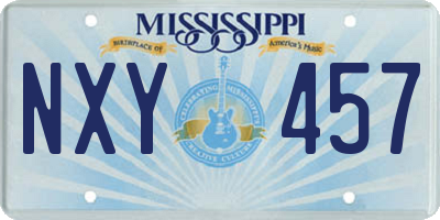 MS license plate NXY457