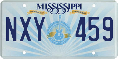 MS license plate NXY459
