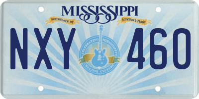 MS license plate NXY460