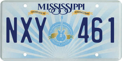 MS license plate NXY461