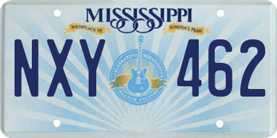 MS license plate NXY462