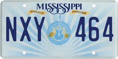 MS license plate NXY464