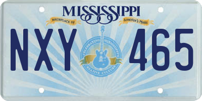 MS license plate NXY465