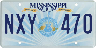 MS license plate NXY470