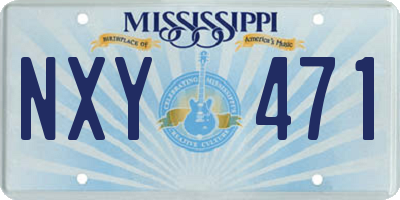 MS license plate NXY471