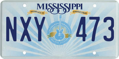 MS license plate NXY473