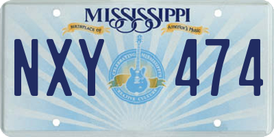 MS license plate NXY474