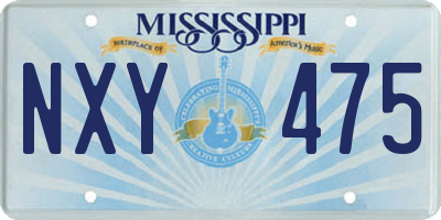 MS license plate NXY475