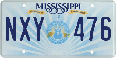 MS license plate NXY476