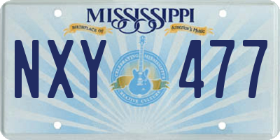 MS license plate NXY477