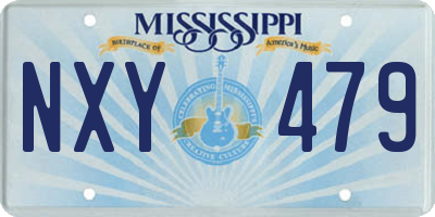 MS license plate NXY479