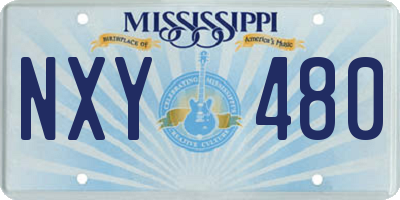 MS license plate NXY480