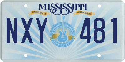 MS license plate NXY481