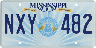 MS license plate NXY482