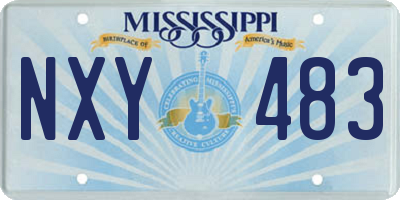 MS license plate NXY483