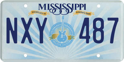 MS license plate NXY487