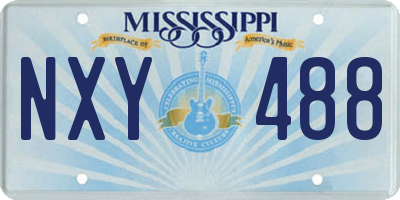 MS license plate NXY488