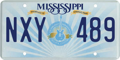 MS license plate NXY489