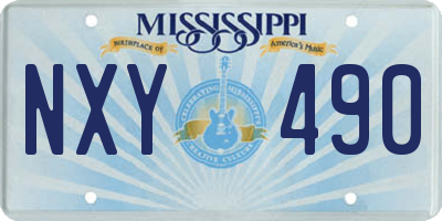 MS license plate NXY490