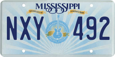 MS license plate NXY492