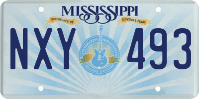 MS license plate NXY493