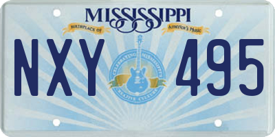 MS license plate NXY495