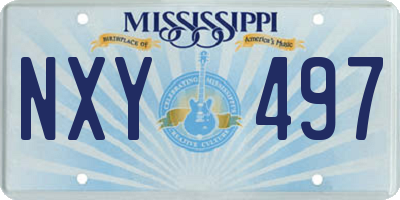 MS license plate NXY497