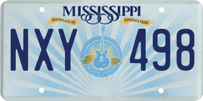 MS license plate NXY498