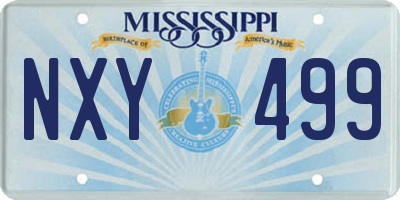 MS license plate NXY499