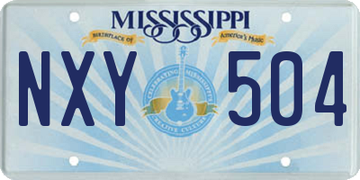 MS license plate NXY504